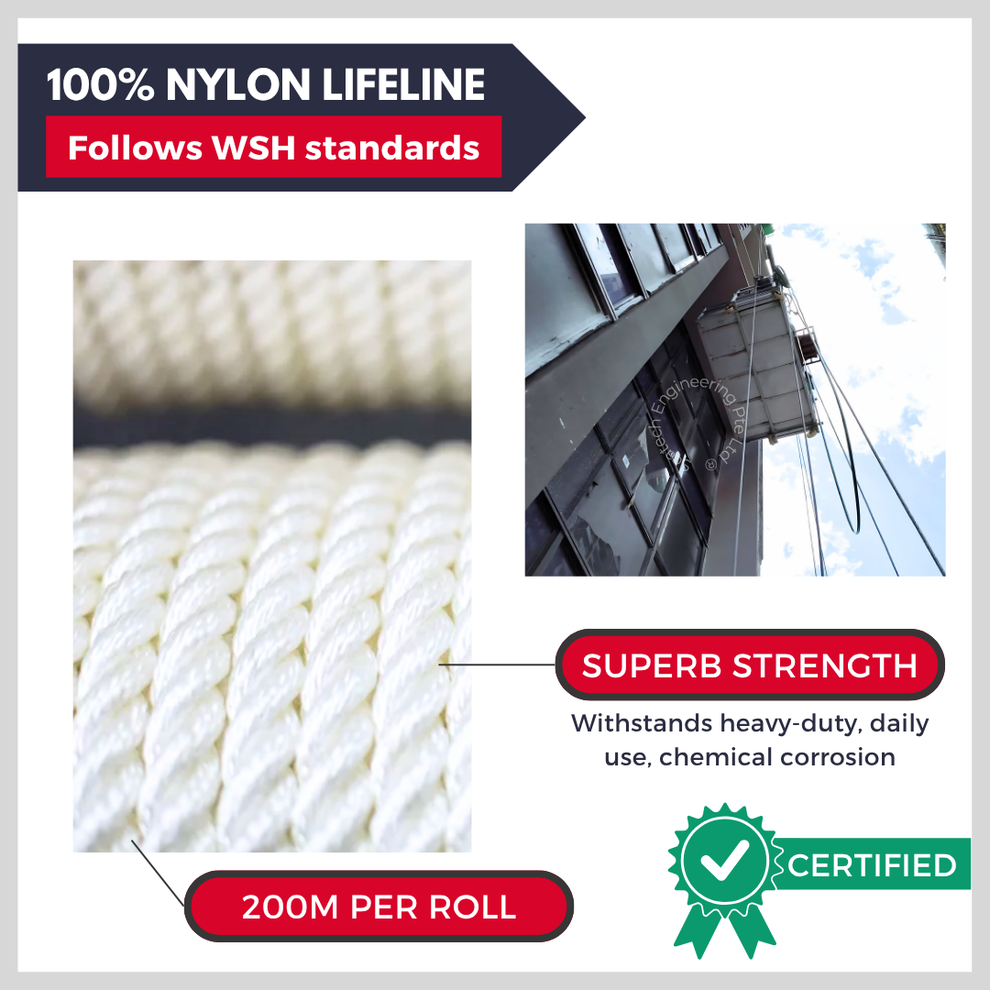 Life Line Rope Wrap Premium pure Nylon Rope Lifeline for gondola - Scatech Gondola ...